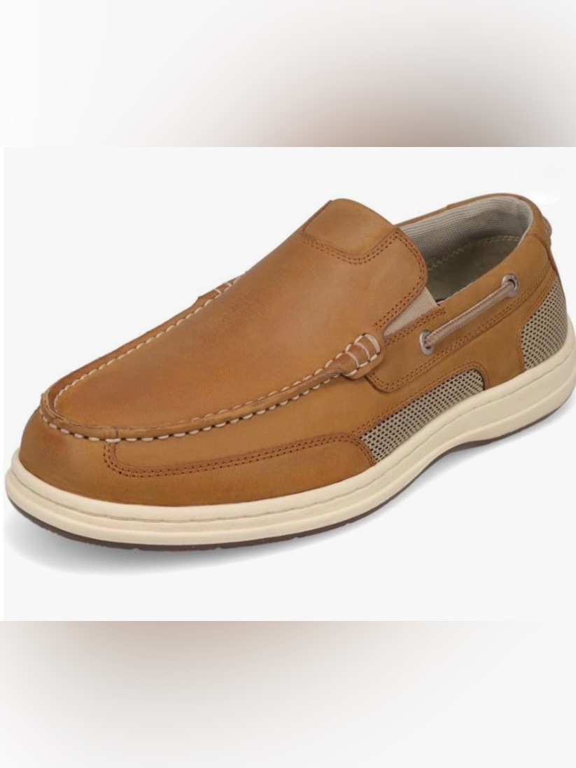 Dockers Men's Cognac Slip-On Leather Loafer Size 14